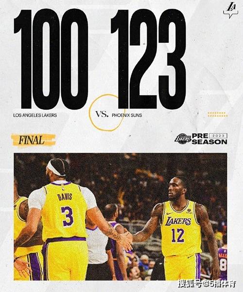 NBA:NBA季前赛：太阳123-100轻取湖人,詹姆斯19分,杜兰特21分