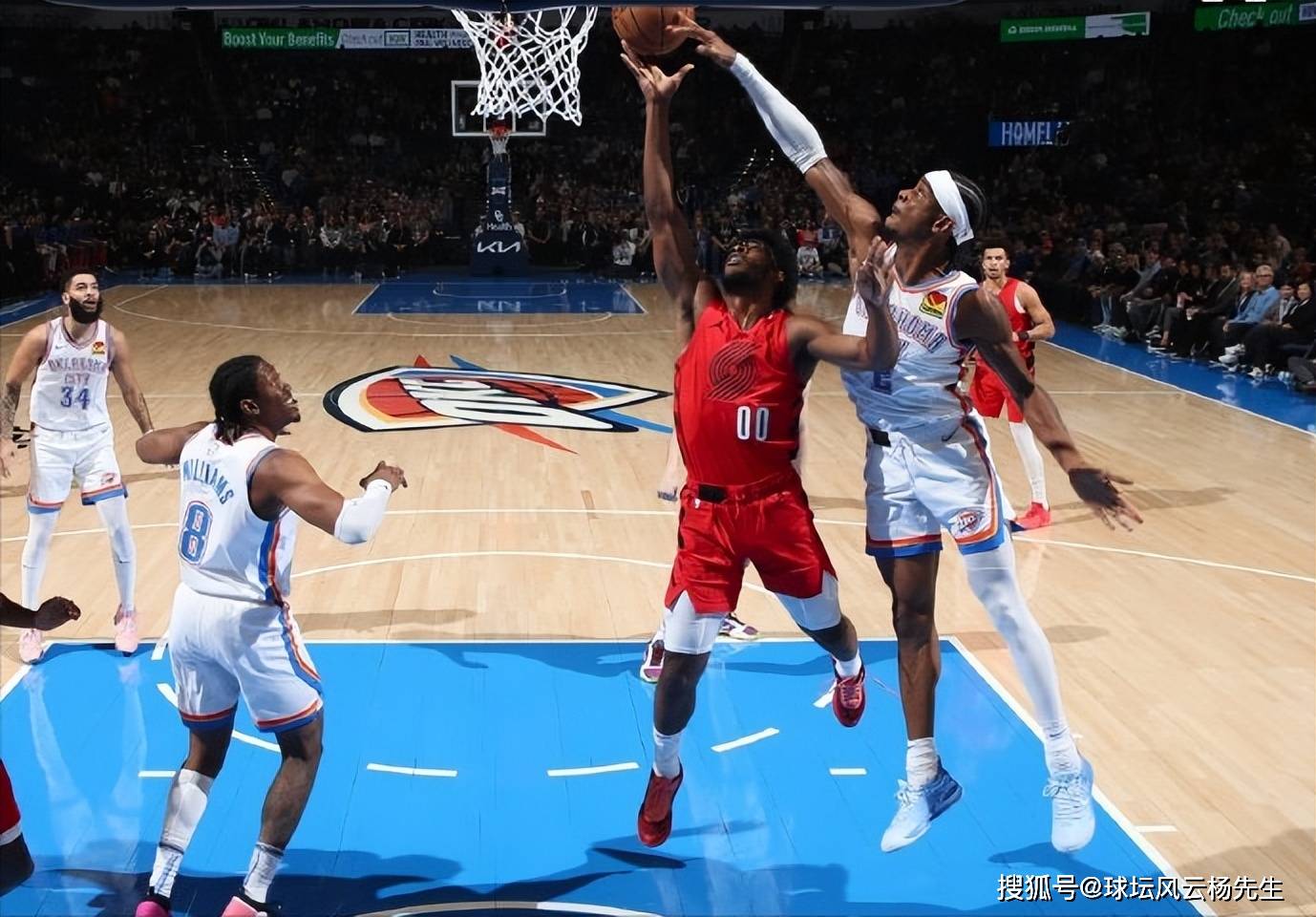 NBA:NBA常规赛NBA，雷霆139-77狂胜开拓者，62分分差创造队史纪录